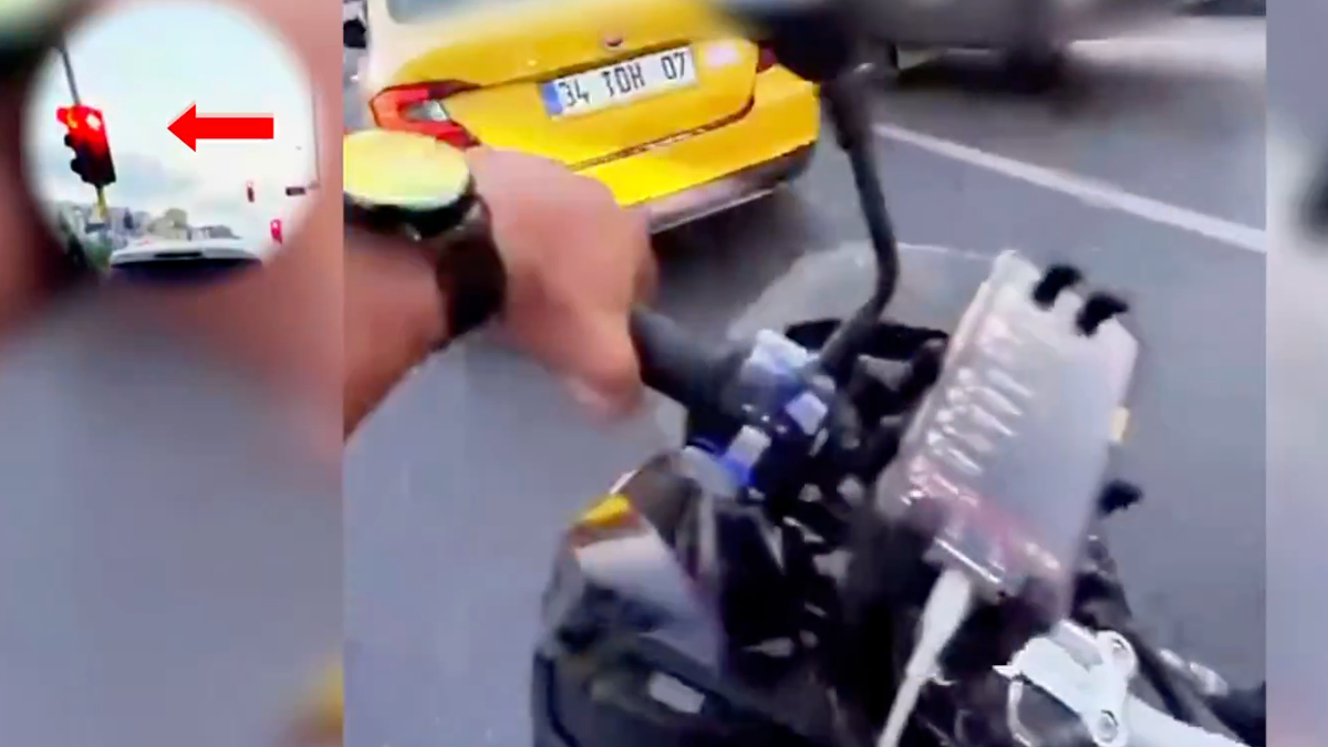 Seyir halinde akrobatik hareketler yaparak tehlike saçan trafik magandası yakalandı